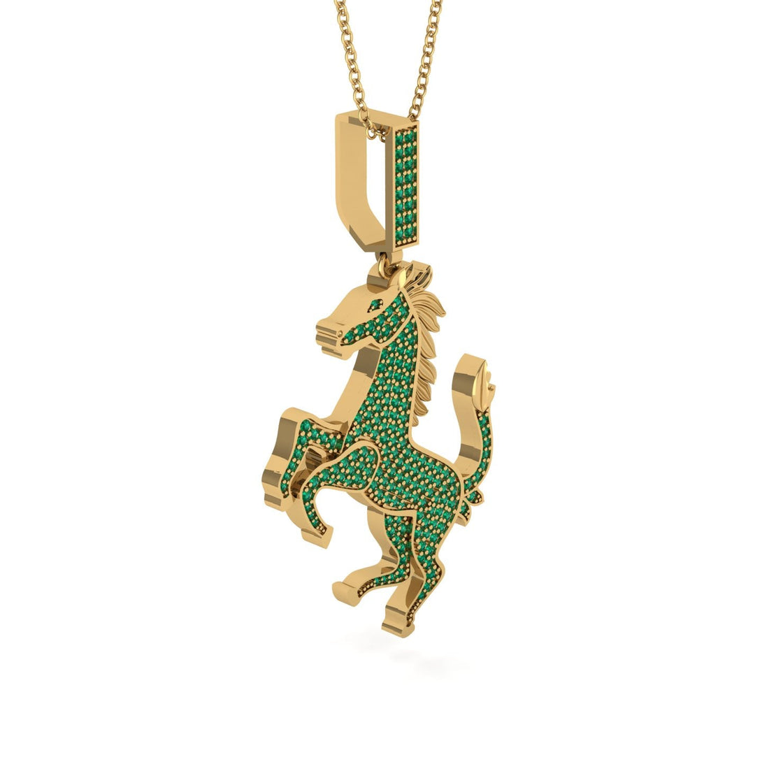 Emerald Horse Necklace - Douglas No. 4