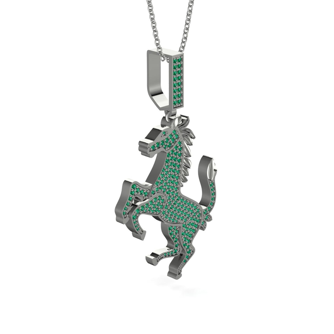 Emerald Horse Necklace - Douglas No. 6