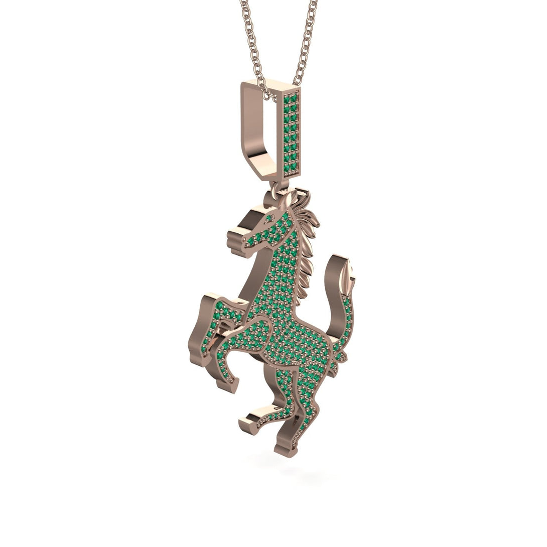 Emerald Horse Necklace - Douglas No. 5