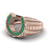 Emerald Men Horseshoe Luck Ring - Gerald No. 5 image 3