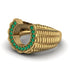 Emerald Men Horseshoe Luck Ring - Gerald No. 4