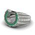 Emerald Men Horseshoe Luck Ring - Gerald No. 6
