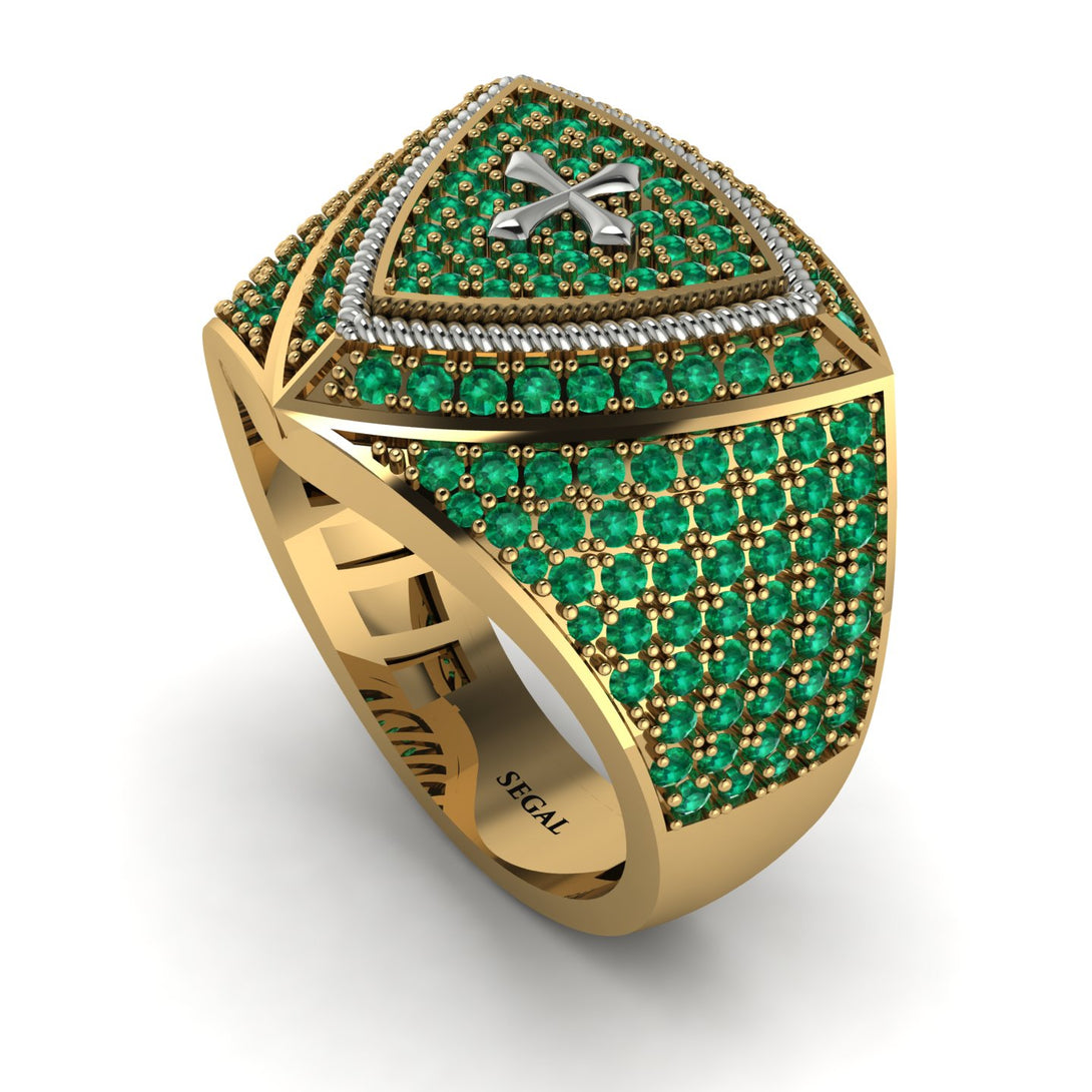 Emerald Men Signet Ring - Roger No. 16