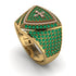 Emerald Men Signet Ring - Roger No. 13