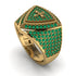 Emerald Men Signet Ring - Roger No. 10