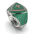 Emerald Men Signet Ring - Roger No. 15