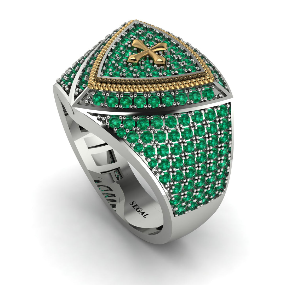 Emerald Men Signet Ring - Roger No. 12