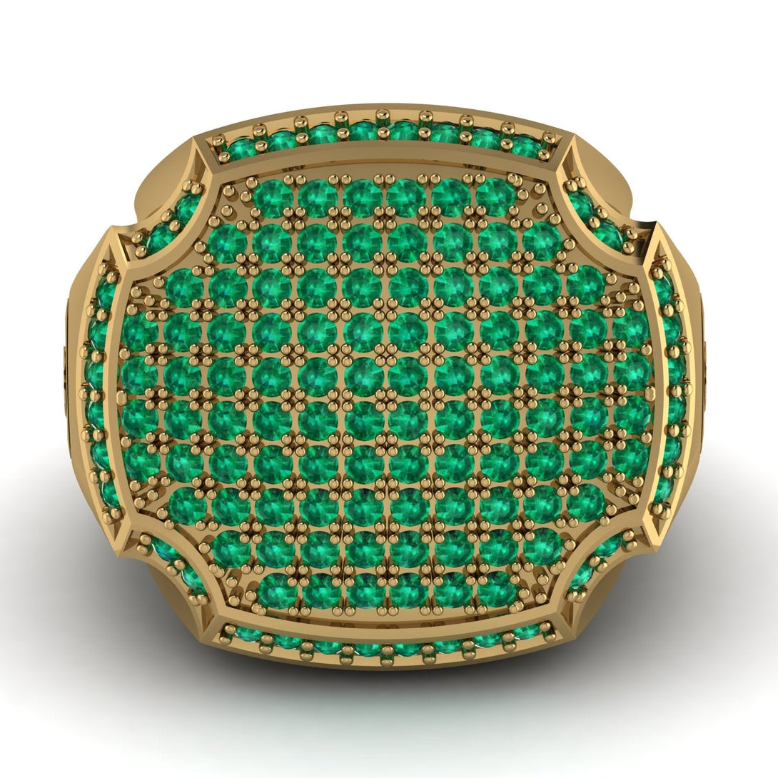 Emerald Men Signet Ring - Carl No. 7