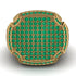Emerald Men Signet Ring - Carl No. 7