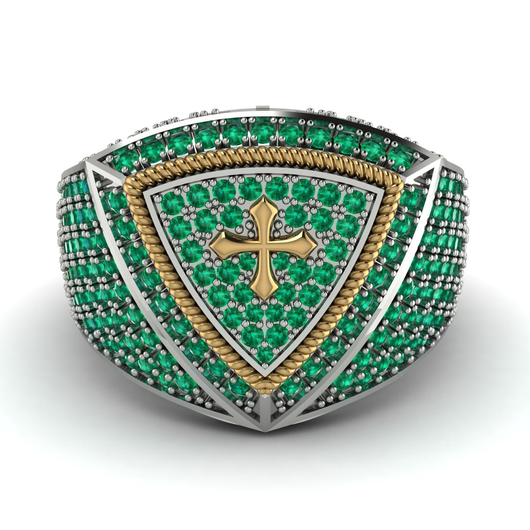 Emerald Men Signet Ring - Roger No. 12