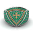 Emerald Men Signet Ring - Roger No. 12