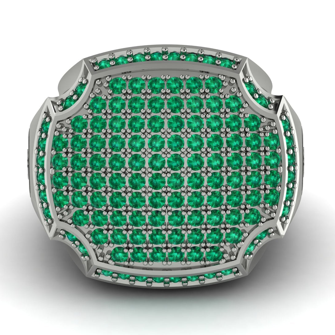 Emerald Men Signet Ring - Carl No. 9