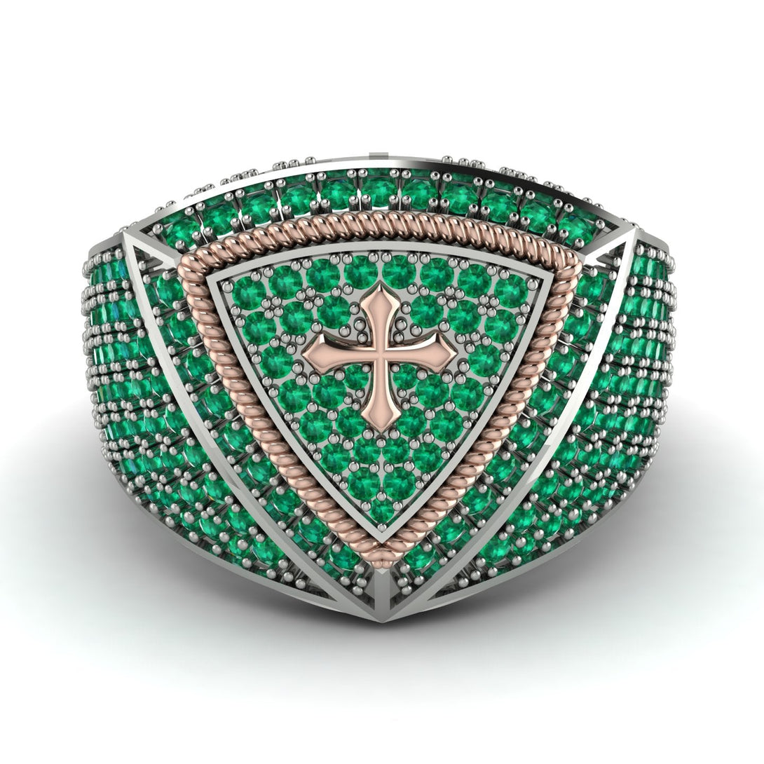 Emerald Men Signet Ring - Roger No. 15