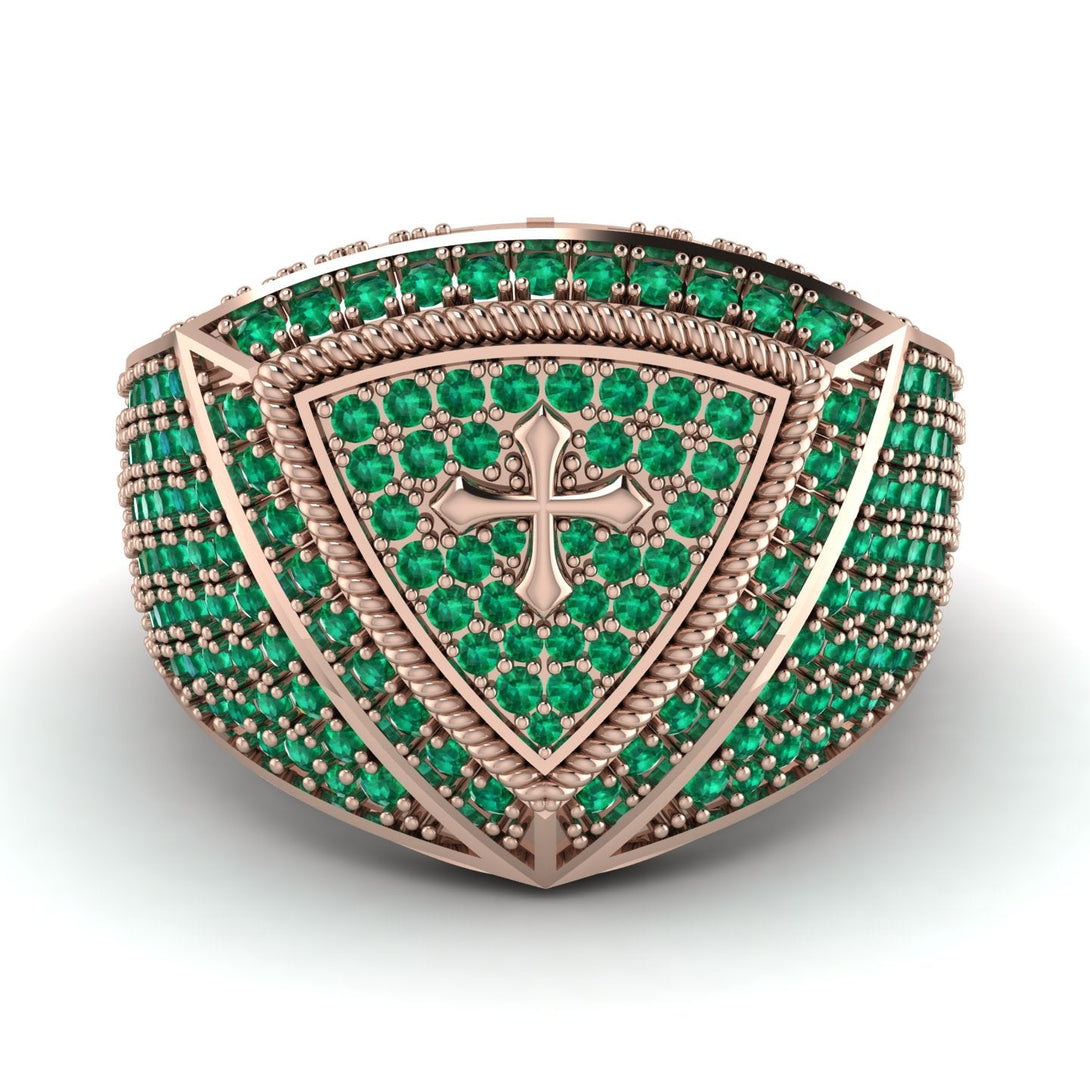 Emerald Men Signet Ring - Roger No. 14