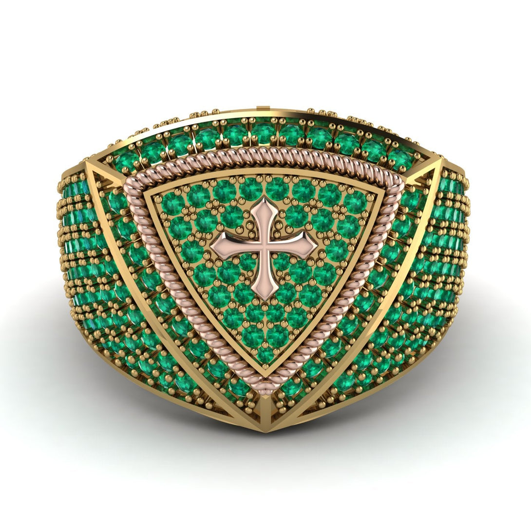 Emerald Men Signet Ring - Roger No. 13
