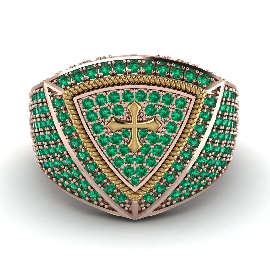 Emerald Men Signet Ring - Roger No. 11