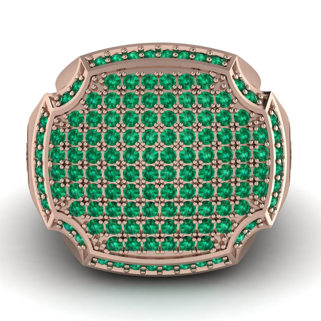 Emerald Men Signet Ring - Carl No. 8