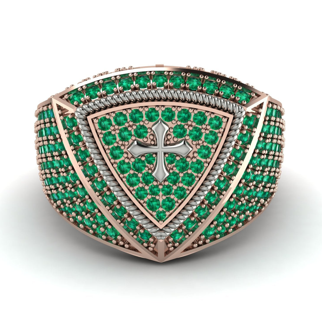 Emerald Men Signet Ring - Roger No. 17