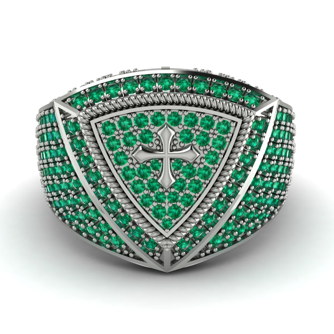 Emerald Men Signet Ring - Roger No. 18