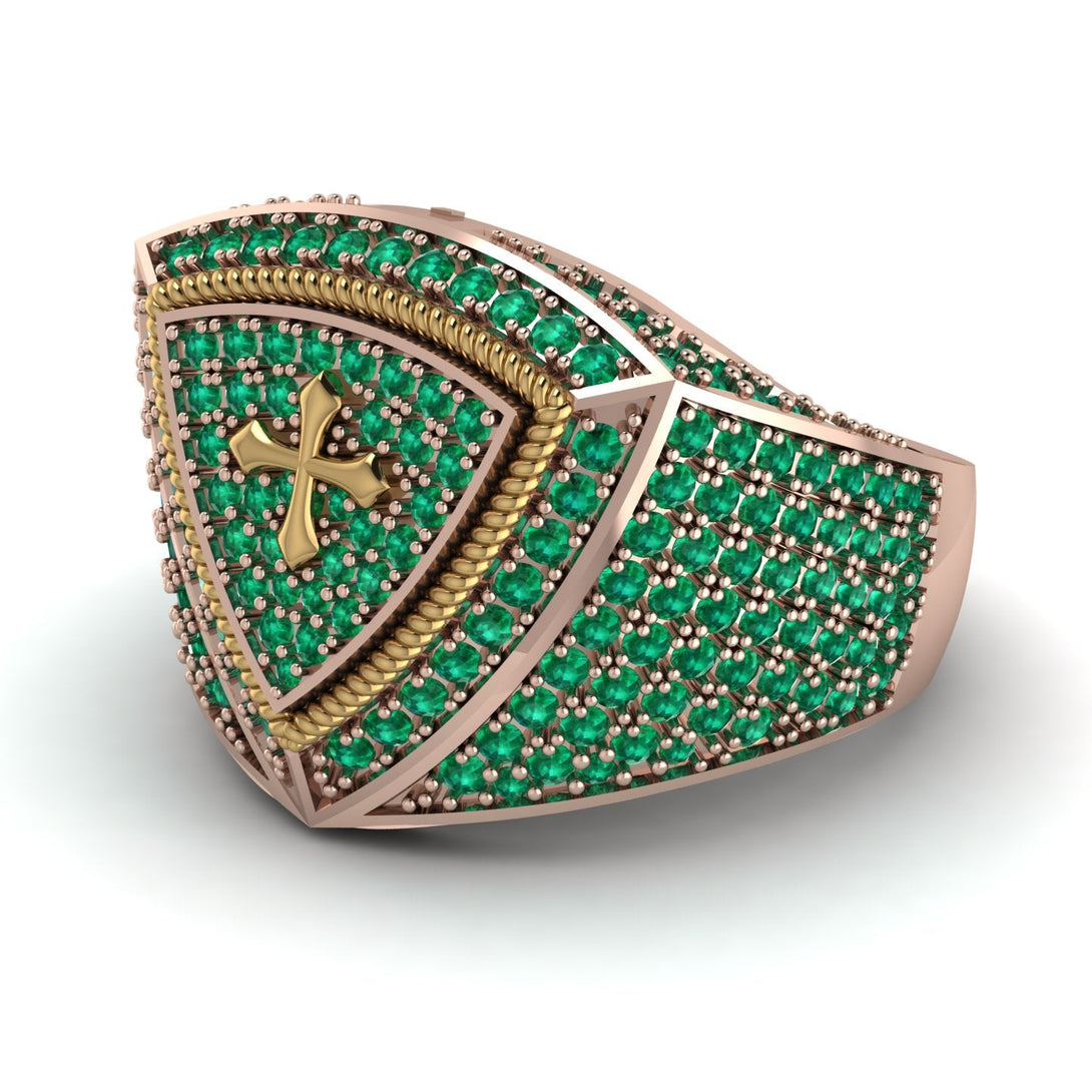 Emerald Men Signet Ring - Roger No. 11