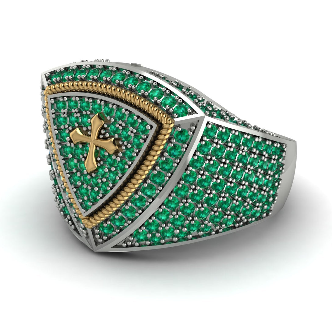 Emerald Men Signet Ring - Roger No. 12