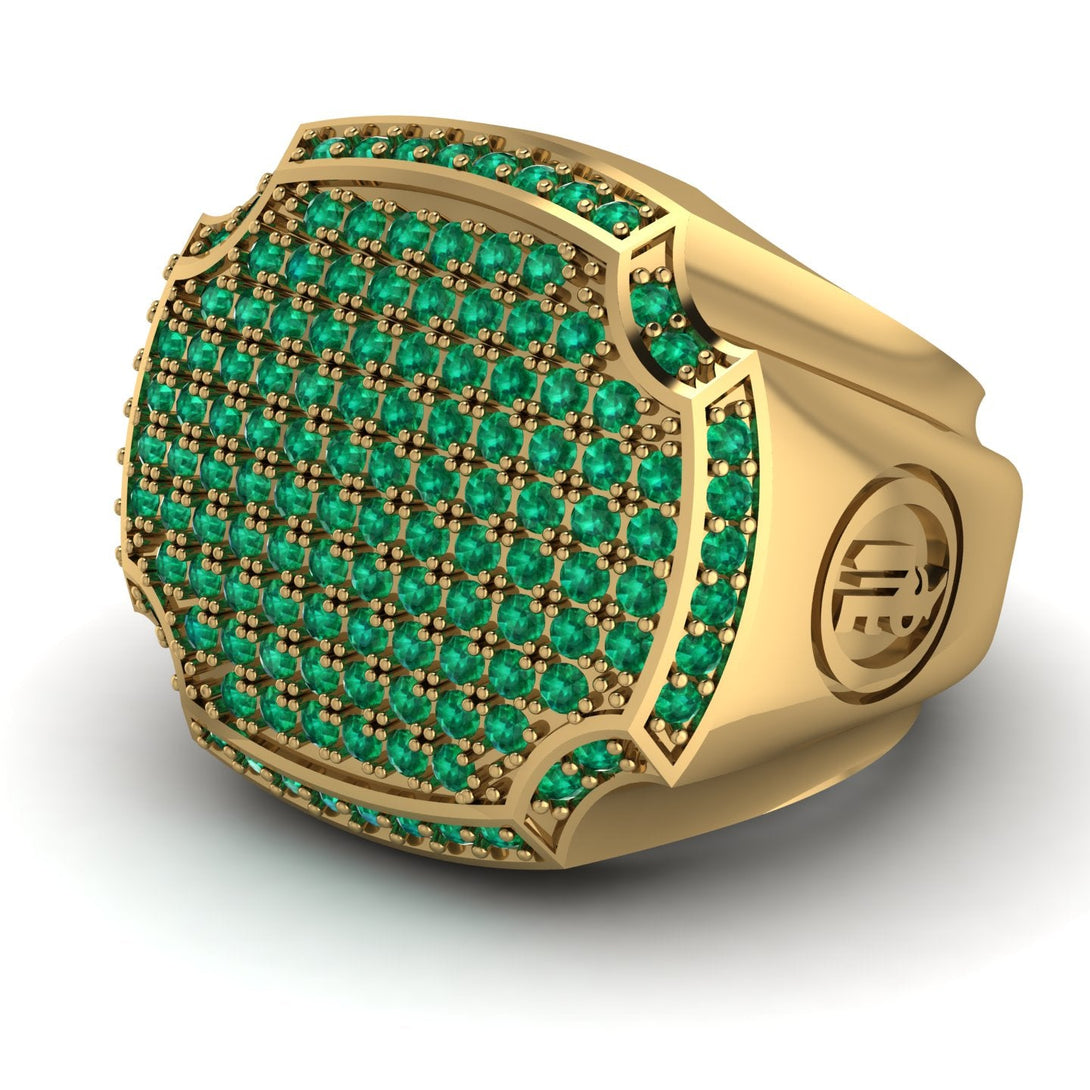 Emerald Men Signet Ring - Carl No. 7
