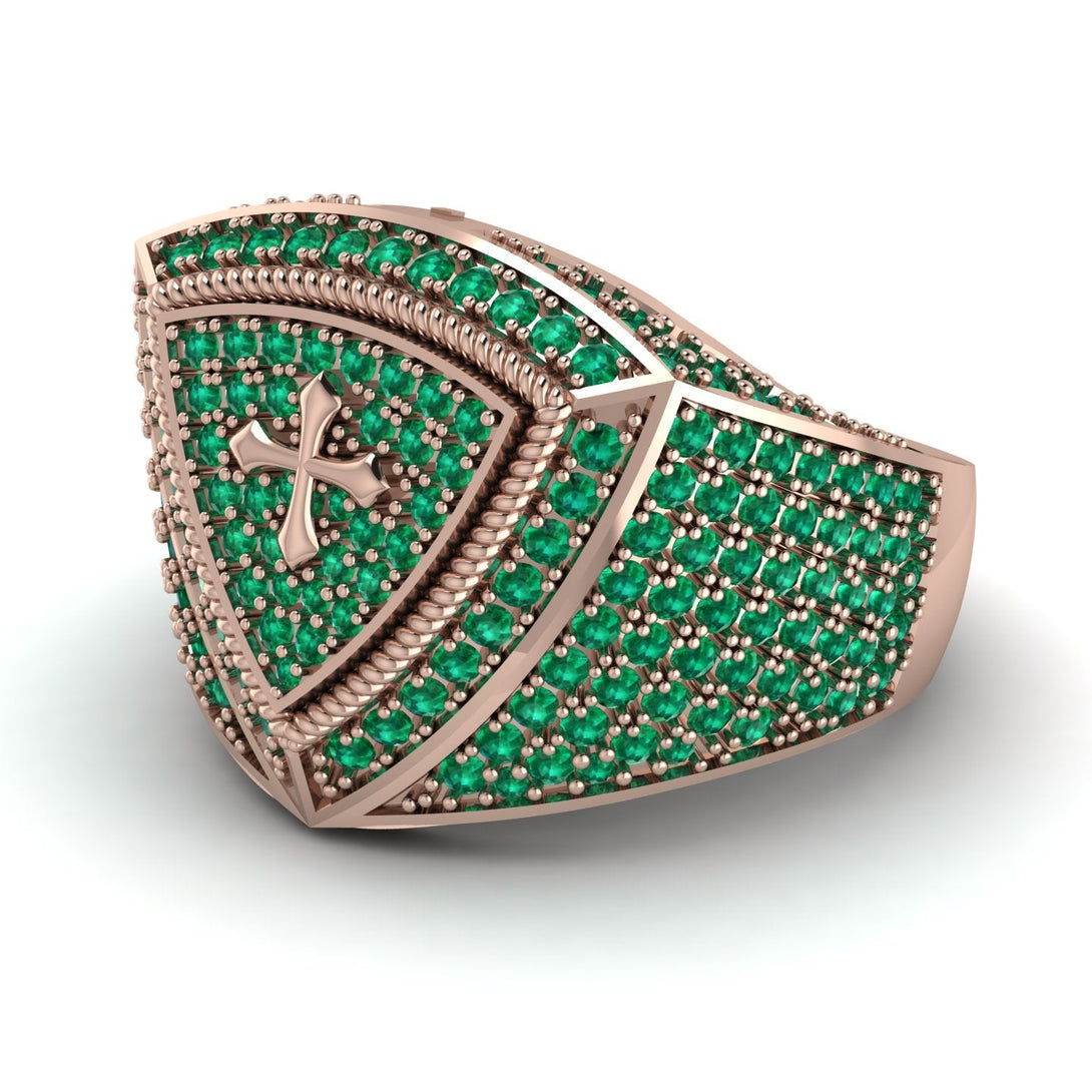 Emerald Men Signet Ring - Roger No. 14