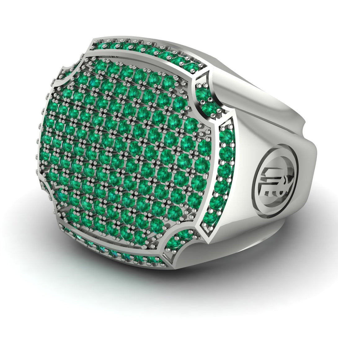 Emerald Men Signet Ring - Carl No. 9