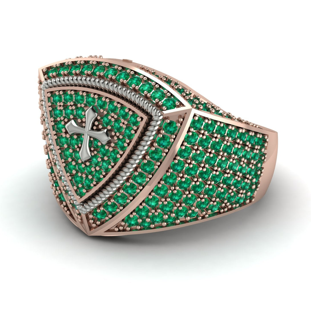 Emerald Men Signet Ring - Roger No. 17