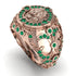 Emerald Royal Lion Men Signet Ring - Terry No. 5