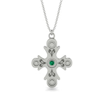 Equilateral Round Emerald Cross Amulet - Asher No. 6 image 1