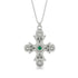 Equilateral Round Emerald Cross Amulet - Asher No. 6