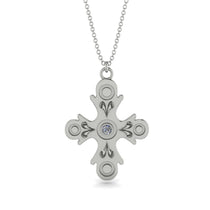 Equilateral Round Diamond Cross Amulet - Asher No. 3 image 1