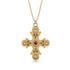 Equilateral Round Ruby Cross Amulet - Asher No. 10
