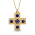 Equilateral Sapphire Cross Necklace - Jayce No. 13