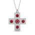 Equilateral Ruby Cross Necklace - Jayce No. 12