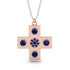 Equilateral Sapphire Cross Necklace - Jayce No. 14