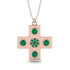Equilateral Emerald Cross Necklace - Jayce No. 5