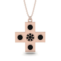 Equilateral Black Diamond Cross Necklace - Jayce No. 8 image 1