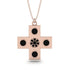 Equilateral Black Diamond Cross Necklace - Jayce No. 8