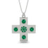 Equilateral Emerald Cross Necklace - Jayce No. 6