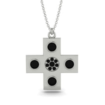 Equilateral Black Diamond Cross Necklace - Jayce No. 9 image 1