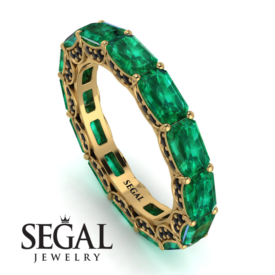 Eternity Emerald Hidden Emeralds Band - Ember No. 34
