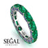 Eternity Emerald Hidden Emeralds Band - Ember No. 66 image 10