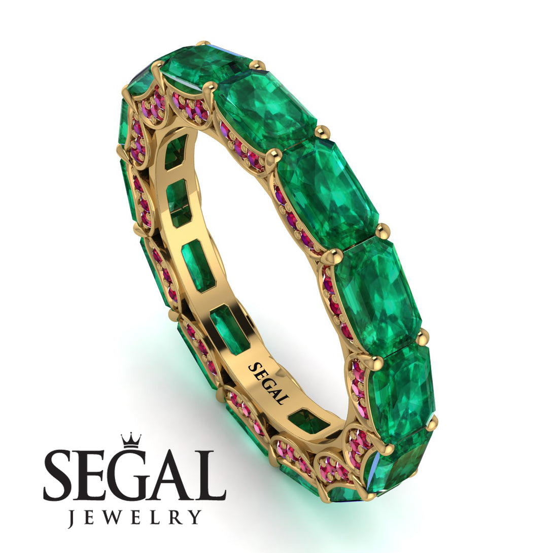 Eternity Emerald Hidden Emeralds Band - Ember No. 49
