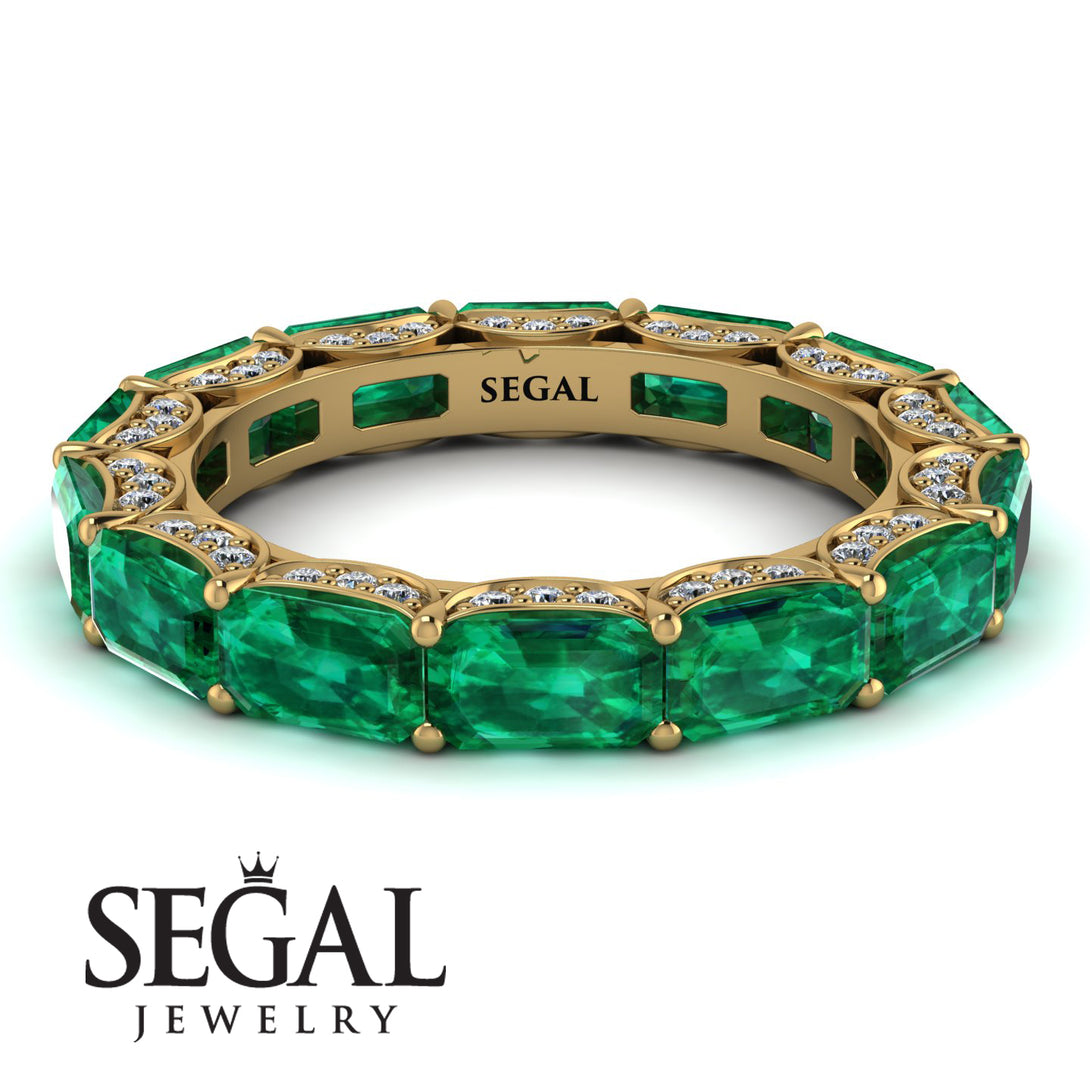Eternity Emerald Hidden Emeralds Band - Ember No. 4