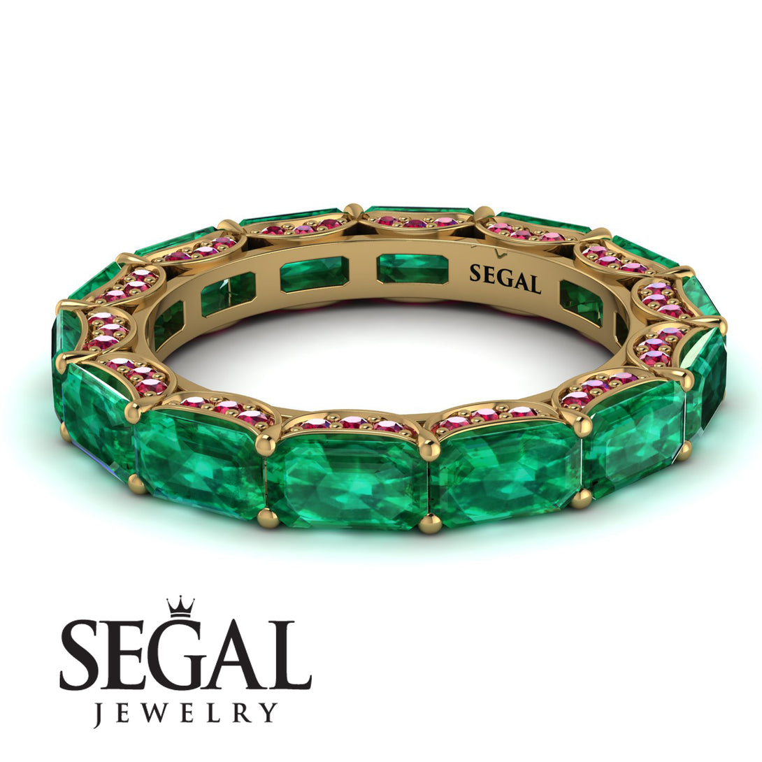 Eternity Emerald Hidden Emeralds Band - Ember No. 49