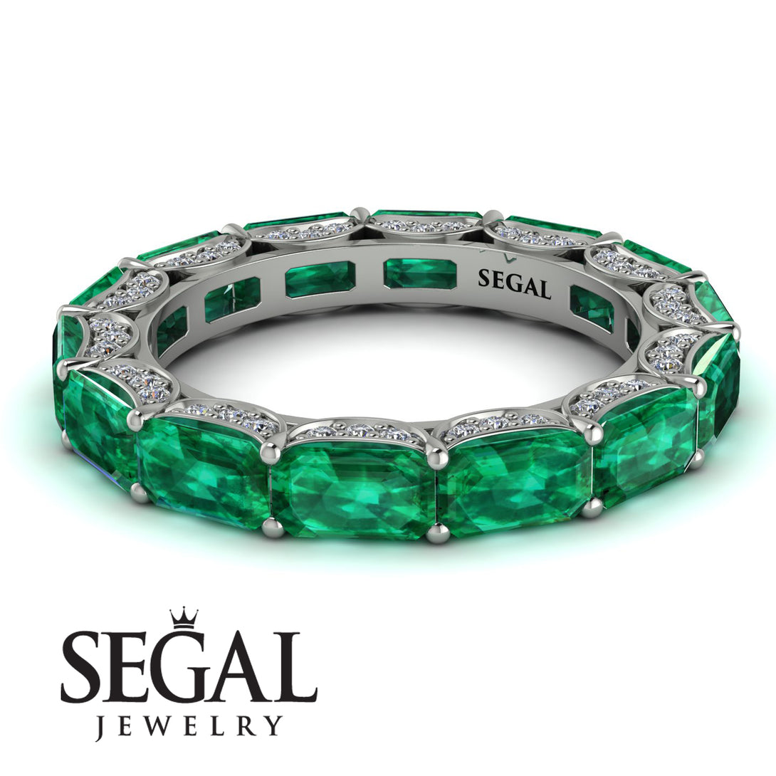 Eternity Emerald Hidden Emeralds Band - Ember No. 6