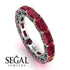 Eternity Emerald Hidden Rubys Band - Ember No. 42