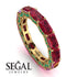 Eternity Emerald Hidden Rubys Band - Ember No. 25